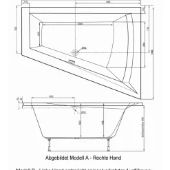 Ottofond Whirlpool-Komplettset Galia II Mod A 175 x 135 cm inkl Farblichtwechsler