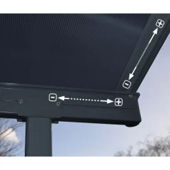 Palram Canopia Capri Alu Terrassenüberdachung Polycarbonat 3x5,6 m grau