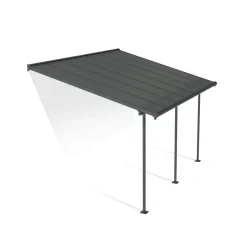 Palram Canopia Capri Alu Terrassenüberdachung Polycarbonat 3x4,3 m grau