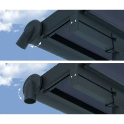 Palram Canopia Capri Alu Terrassenüberdachung Polycarbonat 3x6,2 m grau