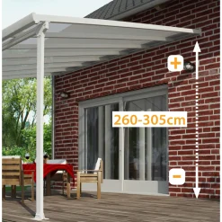 Palram Canopia Feria Alu Terrassenüberdachung Polycarbonat 4x9 m dunkelgrau