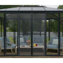 Palram Canopia Set Gittertüren für Garda, Sanremo & Ledro Wintergarten grau