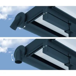 Palram Canopia Sierra Alu Terrassenüberdachung Polycarbonat 3x3 m grau