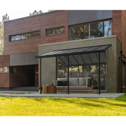 Palram Canopia Sierra Alu Terrassenüberdachung Polycarbonat 3x4,25 m grau