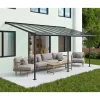 Palram Canopia Sierra Alu Terrassenüberdachung Polycarbonat 3x6 m grau