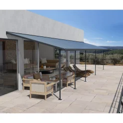 Palram Canopia Sierra Alu Terrassenüberdachung Polycarbonat 3x10,3 m grau