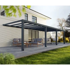 Palram Canopia Stockholm Premium Alu Terassenüberdachung Polycarbonat 3,4x9,5 m klar