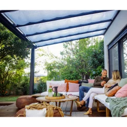 Palram Canopia Stockholm Terassenüberdachung Jalousien 3,4x5,9 m weiß