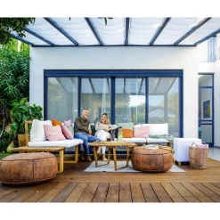 Palram Canopia Stockholm Terassenüberdachung Jalousien 3,4x5,9 m weiß