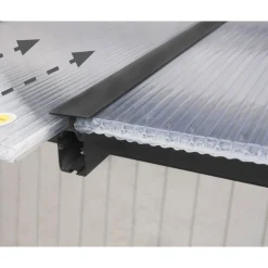 Palram Terrassenüberdachung Olympia 300 x 300 cm grau