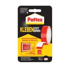 Pattex Klebeband Kleben statt Bohren 19 mm x 1,5 m