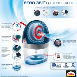 Pattex Luftentfeuchter AERO 360 1 x Gerät inkl 1 x Nachfülltab 450 g