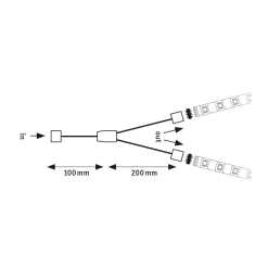 Paulmann Verbinder Y-Splitter MaxLED 30 cm 1 zu 2 Verteilung weiß