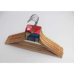 Peggy-Perfect Holzkleiderbügel mit Steg 5er Pack