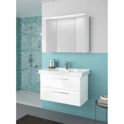 Pelipal Keramikwaschtisch Trentino weiß 92 x 5 x 48 cm