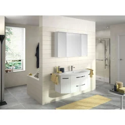 Pelipal LED-Kranzbeleuchtung Asti weiß glänzend 122 x 1,6 x 26,5 cm