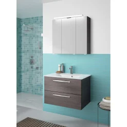 Pelipal LED-Spiegelschrank Trentino inkl Leuchtmittel grau 75 x 70 x 20 cm