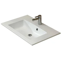 Pelipal Mineralmarmor-Waschtisch Trentino weiß 50 x 77 x 1,5 cm