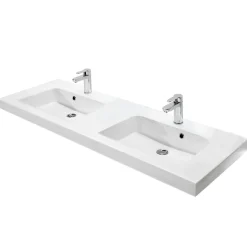 Pelipal Mineralmarmor-Waschtisch Volterra weiß Fokus 5015 148,2 x 7,6 x 50,8 cm