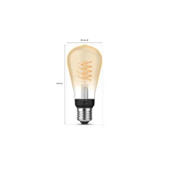 Philips Hue LED-Edison-Leuchtmittel White Filament E27 7W