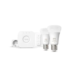 Philips Hue Starter-Set White und Color Ambiance 2 x LED-Lampe E27 Bridge Dimmschalter Smart Plug
