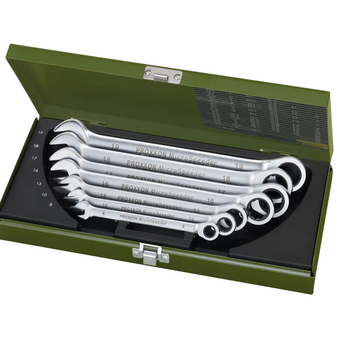 Proxxon Industrial Gabel-Ringschlüssel-Satz MicroSpeeder 8-19 mm 7-teilig