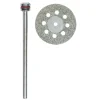 Proxxon Micromot Diamantierte Trennscheibe mit Kühllöchern Durchmesser 20 mm und 1 Träger