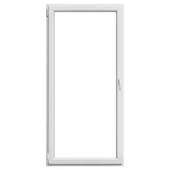 PVC-Balkontür weiß links 100 x 210 cm