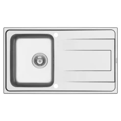 Pyramis Edelstahl-Einbauspüle ALEA 86 x 50 cm 1B 1D