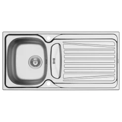 Pyramis Edelstahl-Einbauspüle Sparta 100 x 50 cm 1 1/2B 1D