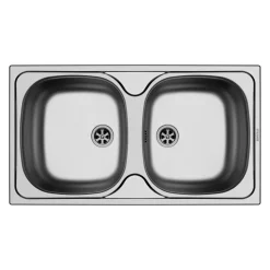 Pyramis Edelstahl-Einbauspüle Doppelbecken E78