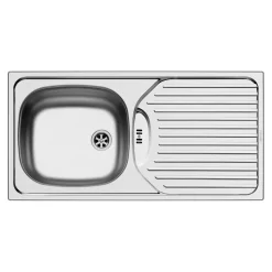 Pyramis Edelstahl-Einbauspüle CA 1 Edelstahl Leinenoptik