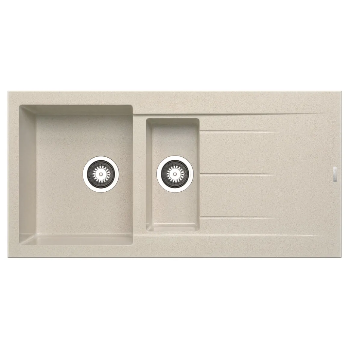 Pyramis Einbauspuele ALAZIA 100 x 50 cm 1 1/2B 1D Granit Beige