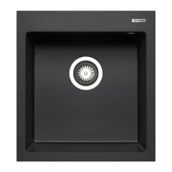 Pyramis Einbauspuele ISTROS 46 x 50 cm 1B Granit Carbon