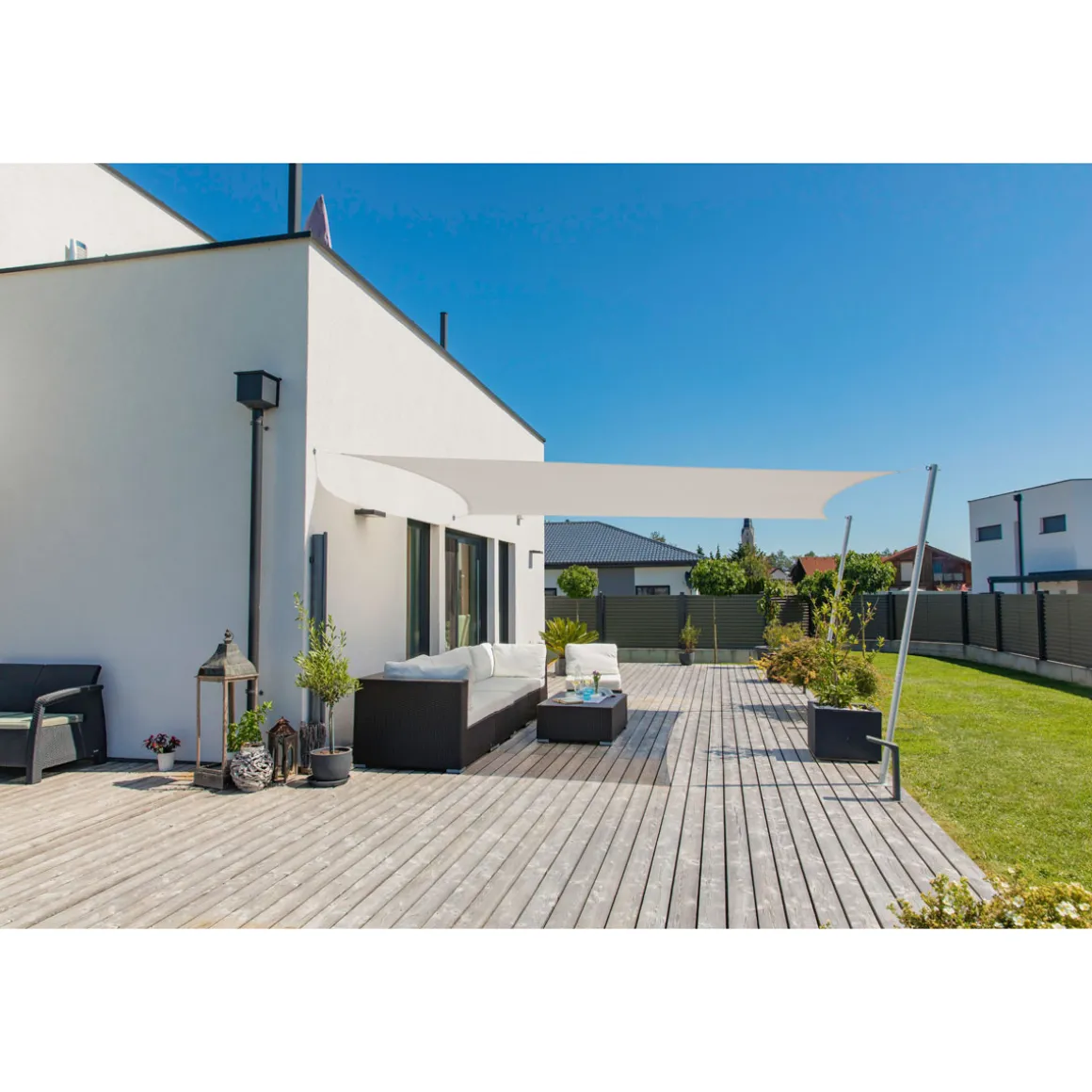 Rechteck-Segel Cannes 4 x 5 m grey