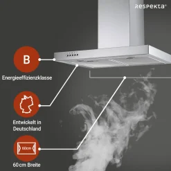 Respekta Blockhaube CH 22098IXB silber 60 cm