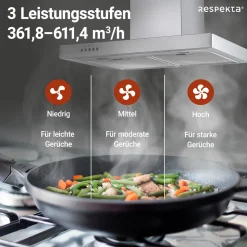 Respekta Blockhaube CH 22098IXB silber 60 cm