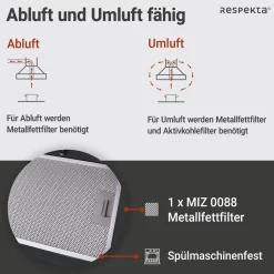 Respekta Design-Schrghaube Hera CH24060SAM 60 cm Schwarz