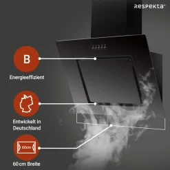 Respekta Dunstabzugshaube FTA 350 S schwarz