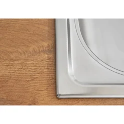 Respekta Edelstahl-Spüle inkl Ab- und Überlaufgarnitur 86 cm