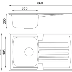 Respekta Einbauspüle Boston Mineralite