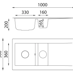 Respekta Einbauspüle Denver Mineralite