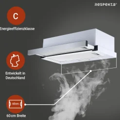 Respekta Flachschirmhaube Tessa CH4138IXC 60 cm