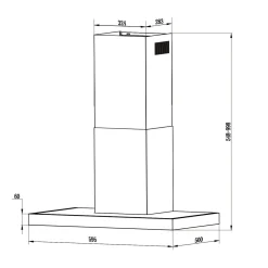 respekta Haube Edelstahl 60cm EEK A++9 Leistungsstufen LED-Beleuchtung