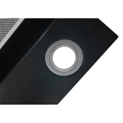 Respekta Haube Schwarz, 60 cm, EEK A++9 Leistungsstufen LED-Beleuchtung