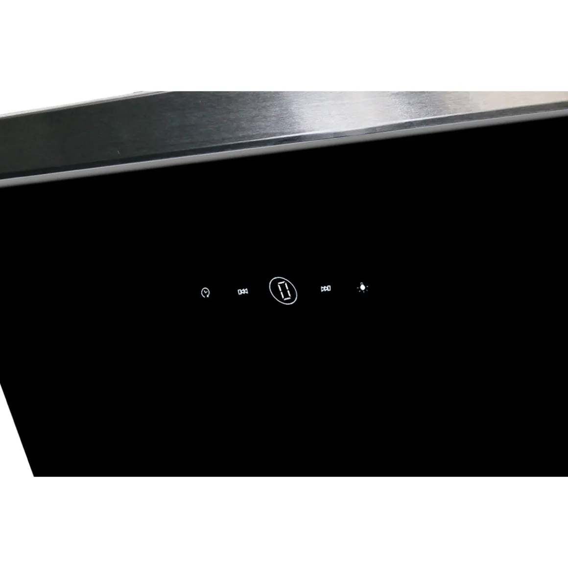 Respekta Haube Schwarz, 60 cm, EEK A++9 Leistungsstufen LED-Beleuchtung