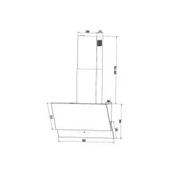 Respekta Nika Kopfreie Schräghaube CH66038-60WAM 60 cm Weiß