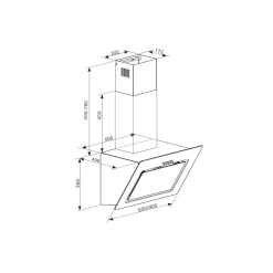 respekta Schraeghaube CH22020 IXA 60cmEdelstahl EEK B