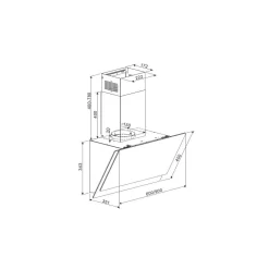 Respekta Selena Kopfreie Schräghaube CH77060WA 60 cm Weiß