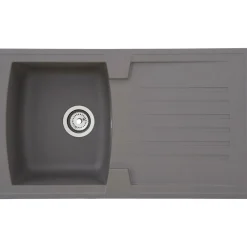 Respekta Spüle grau 86 cm Mineralit 1 Becken 1 Abtropffläche